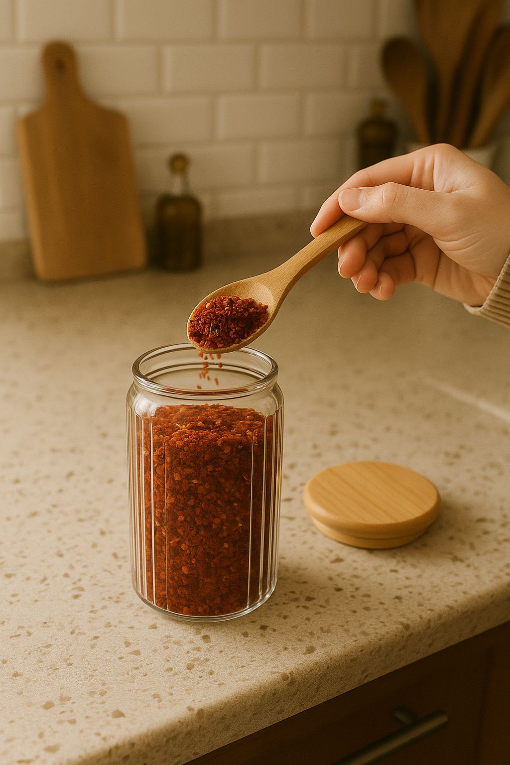 Bambu Kapaklı Baharatlık