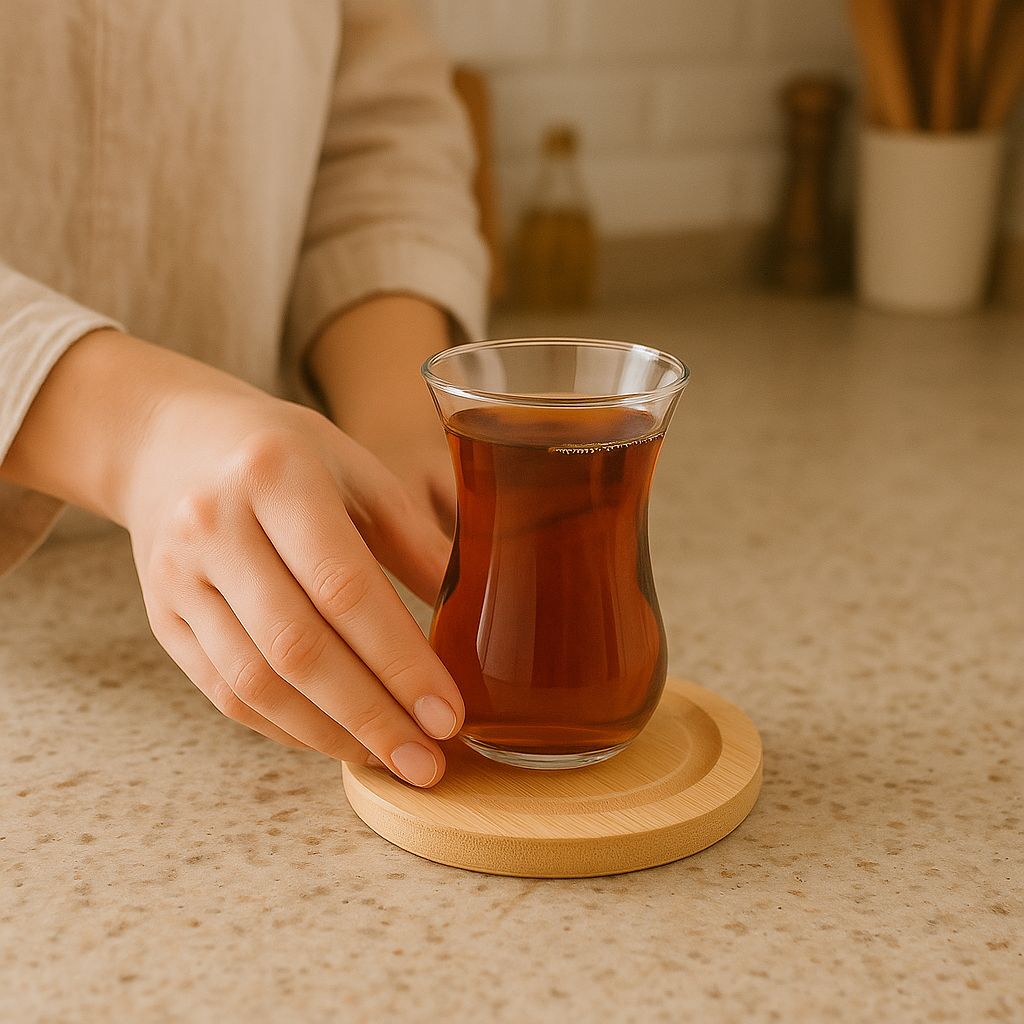 6'lı Bambu Çay ve Kahve bardağı Altlığı