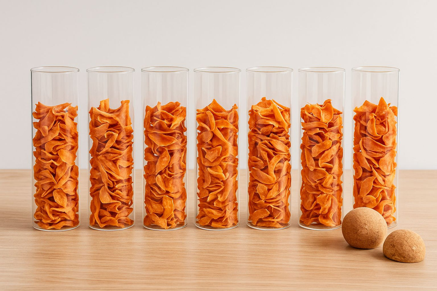 10 x 25 cm Borosilikat Cam Saklama Kabı Mantar Küre Kapaklı